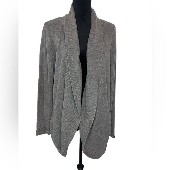 BAREFOOT DREAMS COZYCHIC LITE CARDIGAN GRAY LONG SLEEVE PLUS SIZE 1X WOMENS - Picture 8 of 10